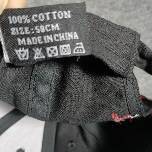 Tesla Hat Cap Logo One Size Black Red Piping Strapback Spellout - Picture 8 of 8